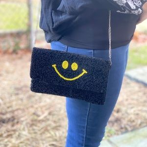 Beaded Clutch - Smiley Face